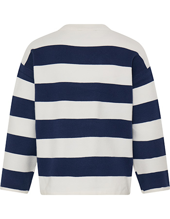 Trui Byotari Stripe Medieval Blue Stripe detail