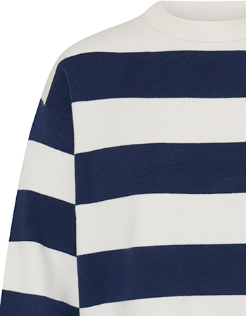 Trui Byotari Stripe Medieval Blue Stripe detail