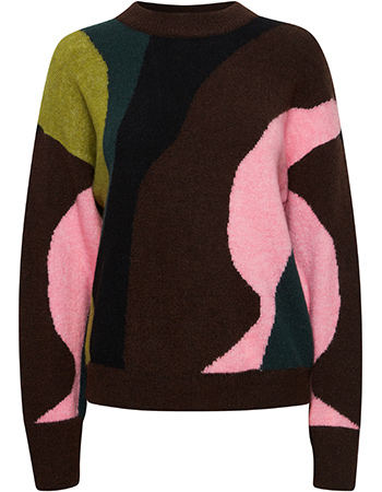 Trui Bymartine Pink Green