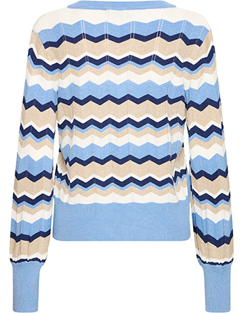 Trui Summer Bymmorla ZigZag Della Robbia Blue detail