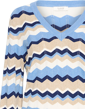 Trui Summer Bymmorla ZigZag Della Robbia Blue detail