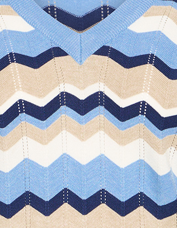 Trui Summer Bymmorla ZigZag Della Robbia Blue detail