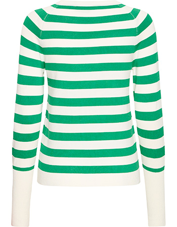 Trui Summer Morla Stripe Green White detail