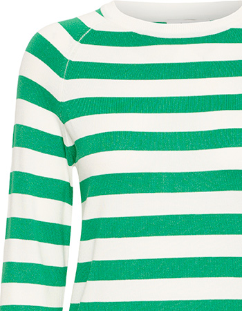 Trui Summer Morla Stripe Green White detail