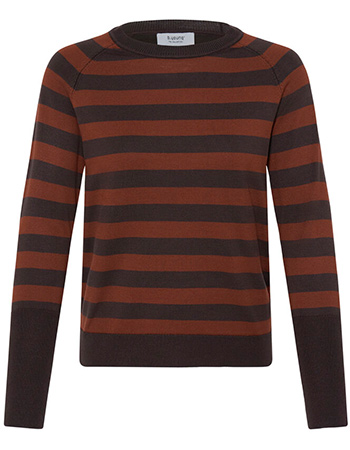 Trui Bymmorla Stripe Long Cuff Brown