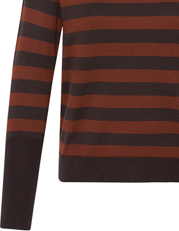 Trui Bymmorla Stripe Long Cuff Brown detail