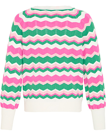 Trui Summer Bymmorla Zig Zag Phlox Pink detail