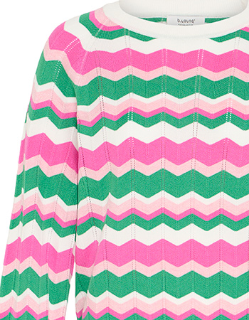 Trui Summer Bymmorla Zig Zag Phlox Pink detail