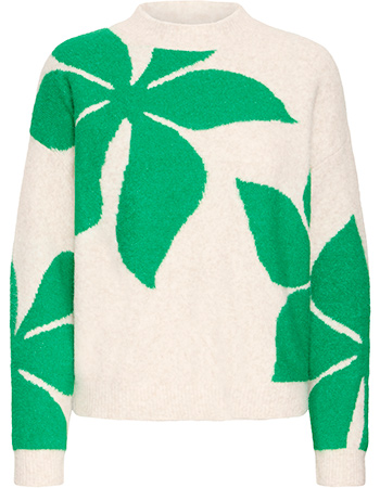 Trui Byomea Flower Leprechaun Green