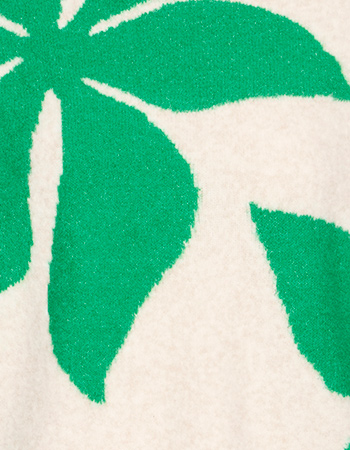 Trui Byomea Flower Leprechaun Green detail