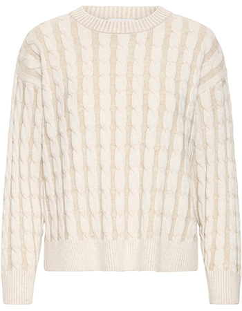 Trui Byoluna Cable Oyster Gray