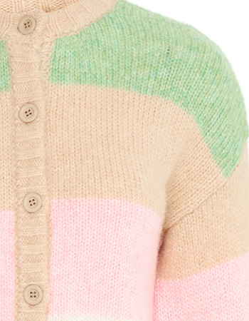 Cardigan Byonero Striped Roseate Spoonbill Mix detail