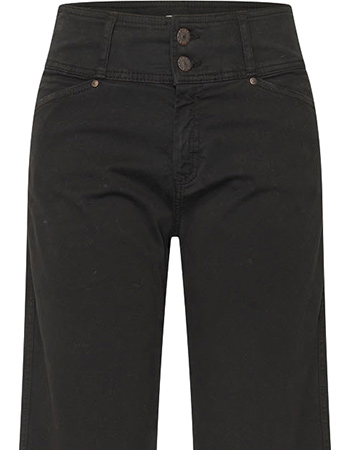 Jeans Organic Lotus Wide Leg Zwart detail