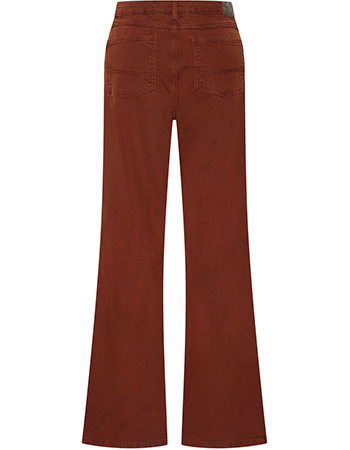 Jeans Organic Luna Wide Leg Mahogany detail