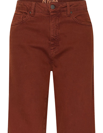 Jeans Organic Luna Wide Leg Mahogany detail