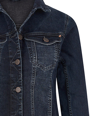 Spijkerjas Zoe Mid Blue Jeans detail