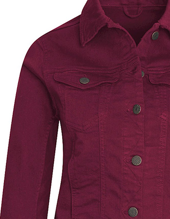 Spijkerjas Zoe Dark Blossom detail