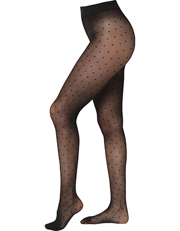 Panty Pernille Dots 20 Denier Black