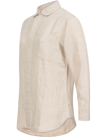 Blouse Linnen Kosta Ecru detail