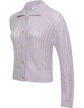 Cardigan Knitted Rosendal Crochet Thistle detail