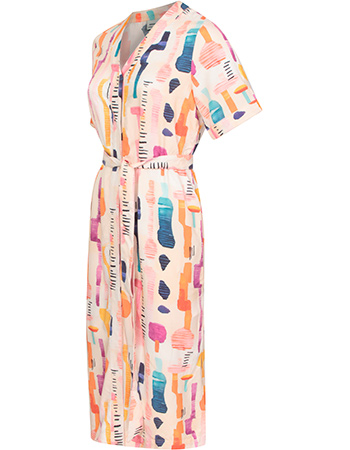 Jurk Kallvik Summer Abstract Multi Color detail
