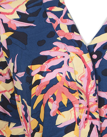 Jurk Kallvik Tropical Collage Multi Color detail