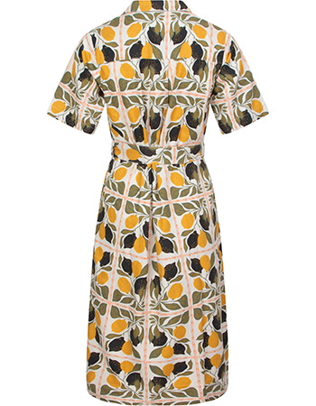 Jurk Orrefors Lemon Tiles Rainy Day detail