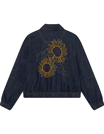 Spijkerjas Sunna Dark Blue detail