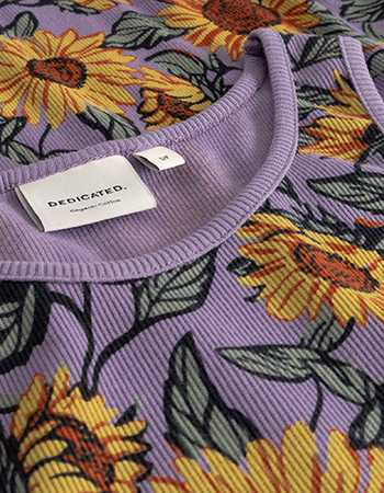 Jurk Motala Sunflower Haze Purple detail