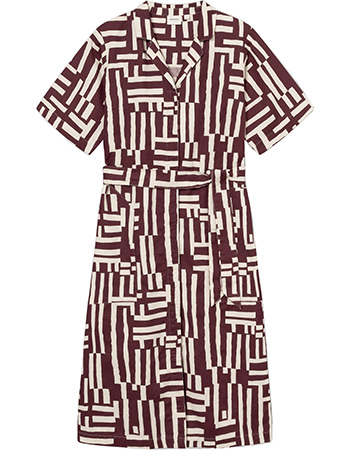 Jurk Orrefors Lines Strick Fig Red