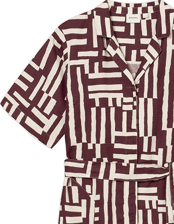 Jurk Orrefors Lines Strick Fig Red detail