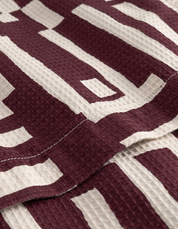 Jurk Orrefors Lines Strick Fig Red detail