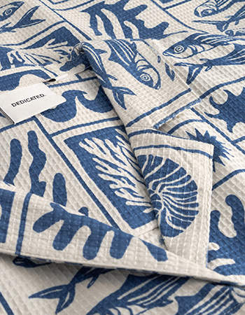 Jurk Orrefors Oceans Squares Oat White detail