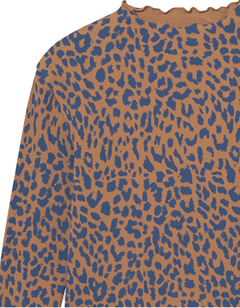 Longsleeve Ryd Leopard Light Brown detail
