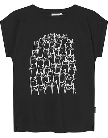 T‑shirt Visby Cat Crowd Black