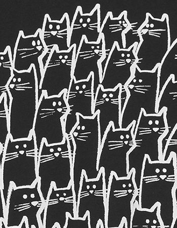 T‑shirt Visby Cat Crowd Black detail