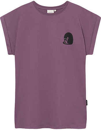 T‑shirt Visby Curious Cat Purple Berry