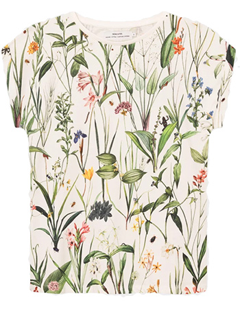 T&#8209;shirt Visby Flower Field Whisper White