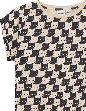T&#8209;shirt Visby Pepita Cats Rainy Day detail