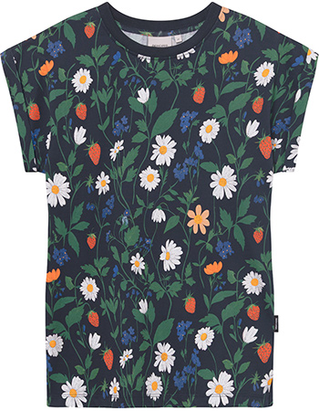 T‑shirt Visby Strawberry Field Black