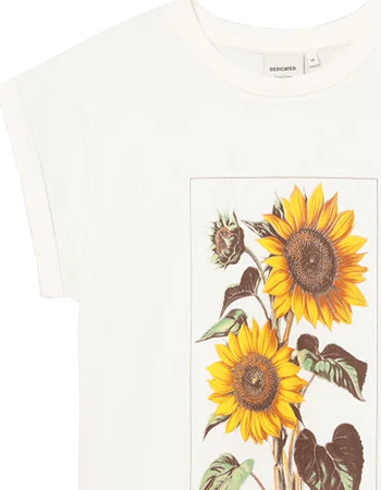 T‑shirt Visby Sunflowers Off White detail