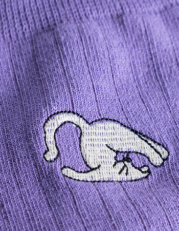 Sokken Knivsta Plow Pose Paisley Purple detail