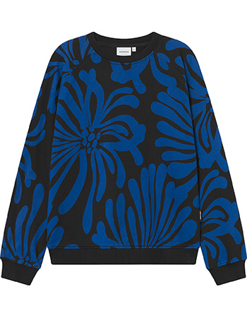 Sweater Ystad Big Flowers Blue