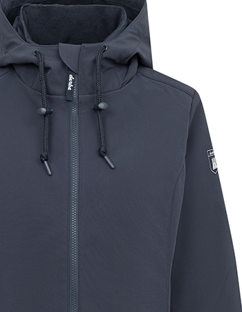 Jas Adeby Softshell Donkerblauw detail