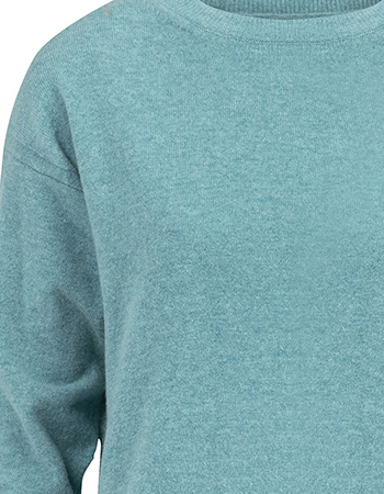 Trui Claudia Merino Wol Pacific Blue detail