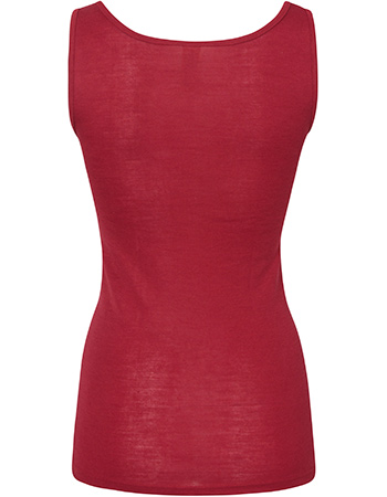 Top Ondermode Organic Wol Zijde Malve detail