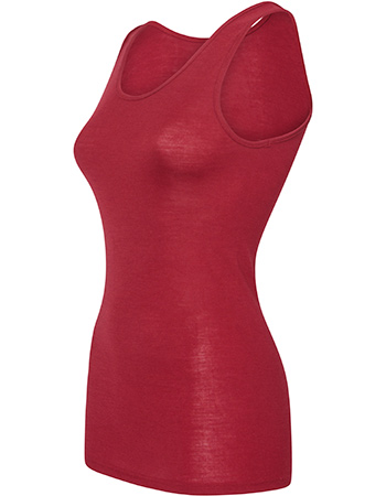 Top Ondermode Organic Wol Zijde Malve detail