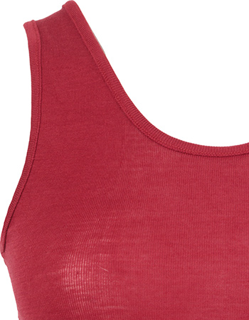 Top Ondermode Organic Wol Zijde Malve detail