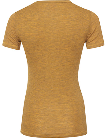 T&#8209;shirt Ondermode Organic Wol Safran Melange detail
