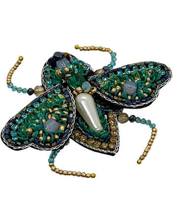 Handgemaakte Broche Vlinder Emerald Grass